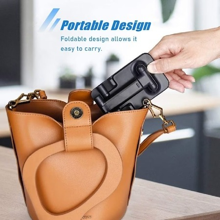 Set 2 suporti pliabili universali pentru telefoane si tablete de pana la 10 inch, alb si negru [5]