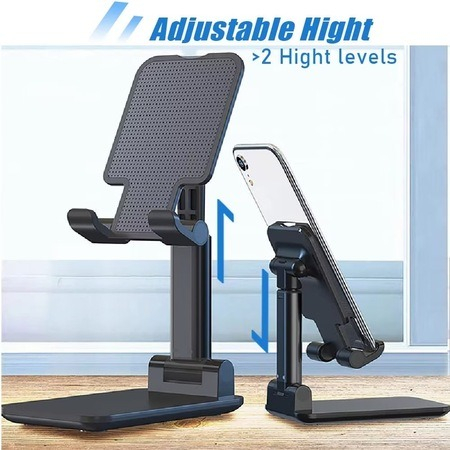 Set 2 suporti pliabili universali pentru telefoane si tablete de pana la 10 inch, alb si negru [3]
