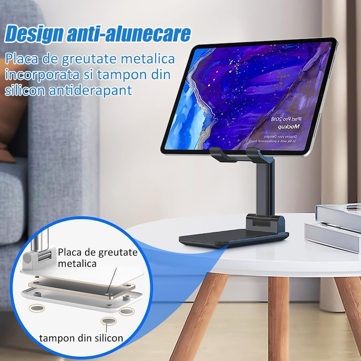 Suport pentru telefon ajustabil universal alb, negru [20]