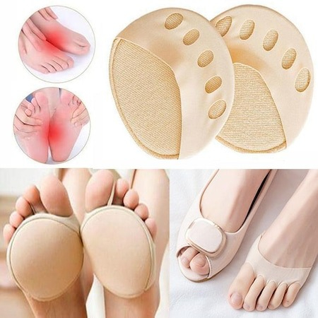 Set 2 talpici de protectie cu burete pentru picior si degete, material textil - Bej [3]