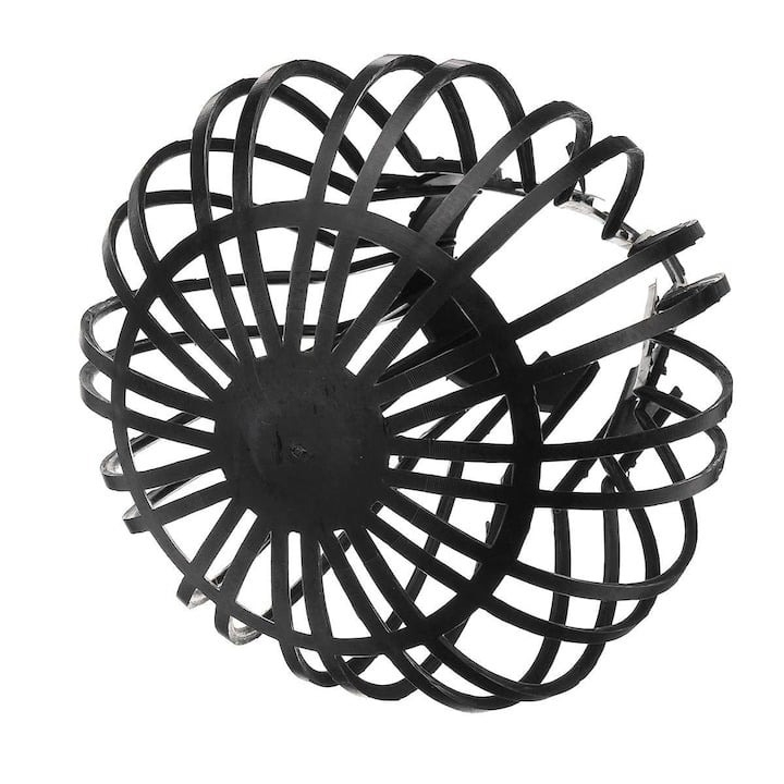 Set 2 x parafrunzar pentru scurgere jgheab, diametru 132 mm, plastic, negru [4]