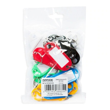 Set 20 brelocuri multicolore din plastic cu eticheta pentru organizarea cheilor [3]