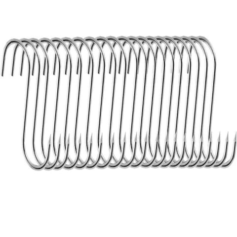 Set 20 carlige pentru suspendat carnea, tip S, otel inoxidabil, 22.5 cm [2]