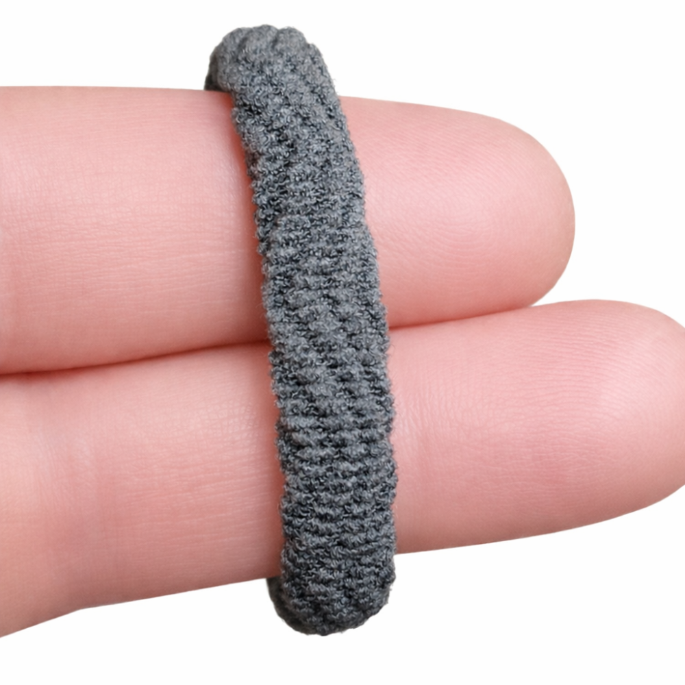 Set 20 elastice par textile 4.5 cm, nuante inchise gri, verde, bordeaux, albastru, maro, negru, cu cutie depozitare organizator [6]