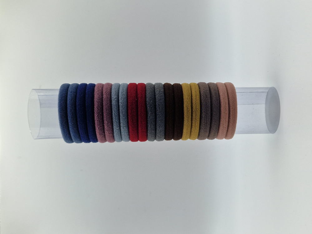 Set 20 elastice pentru par, culori inchise – material premium din elastan, rezistent, elastic si delicat cu parul [4]