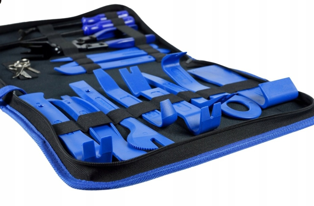 Set 20 extractoare pentru demontare tapiterie auto, clipsuri, ornamente si panouri, plastic si metal, cu husa pentru organizare [5]