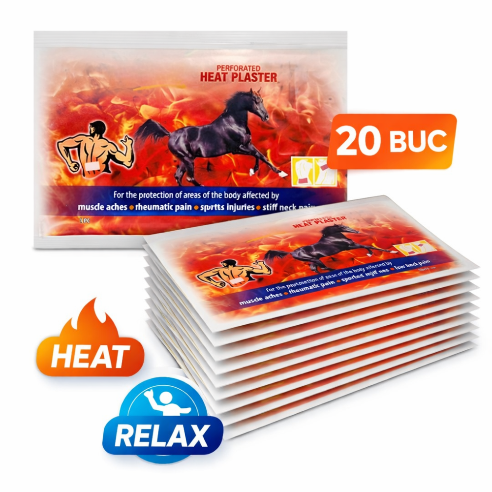 Set 20 plasturi termici cu efect de incalzire, confort si relaxare, utilizare externa, zona musculara si spate, 12x18 cm [2]