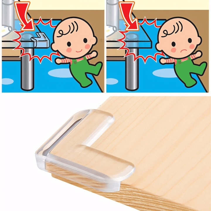 Set 20 protectii pentru colturi mobila, silicon, transparent, pentru siguranta copiilor [4]