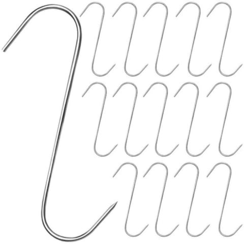 Set 24 carlige pentru suspendat carnea, tip S, otel inoxidabil, 18 cm