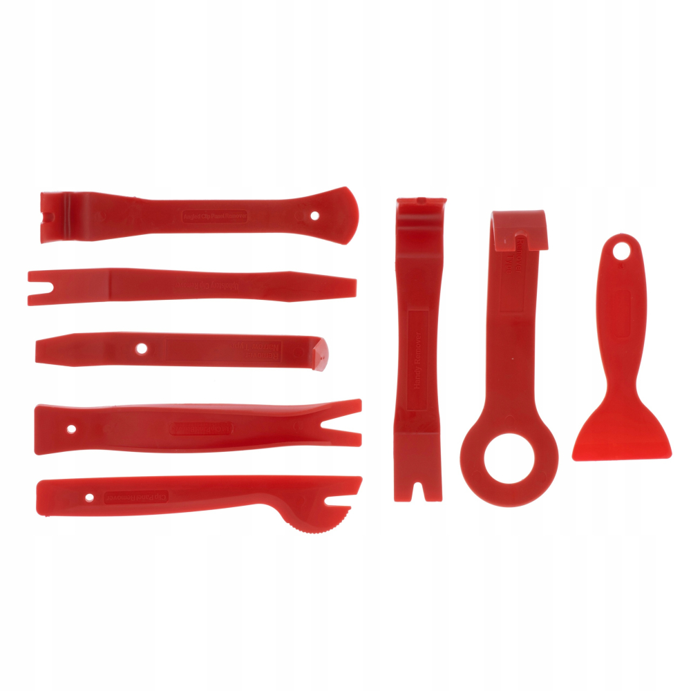 Set 24 unelte profesionale pentru demontare tapiterie auto, extractoare clipsuri, leviere plastic, chei radio si carlige pentru garnituri, in cutie de depozitare [4]