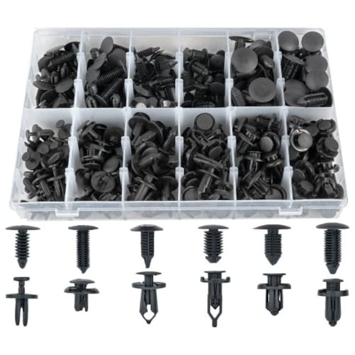 Set 240 clipsuri/ cleme auto universale de fixare, 12 dimensiuni diferite [2]