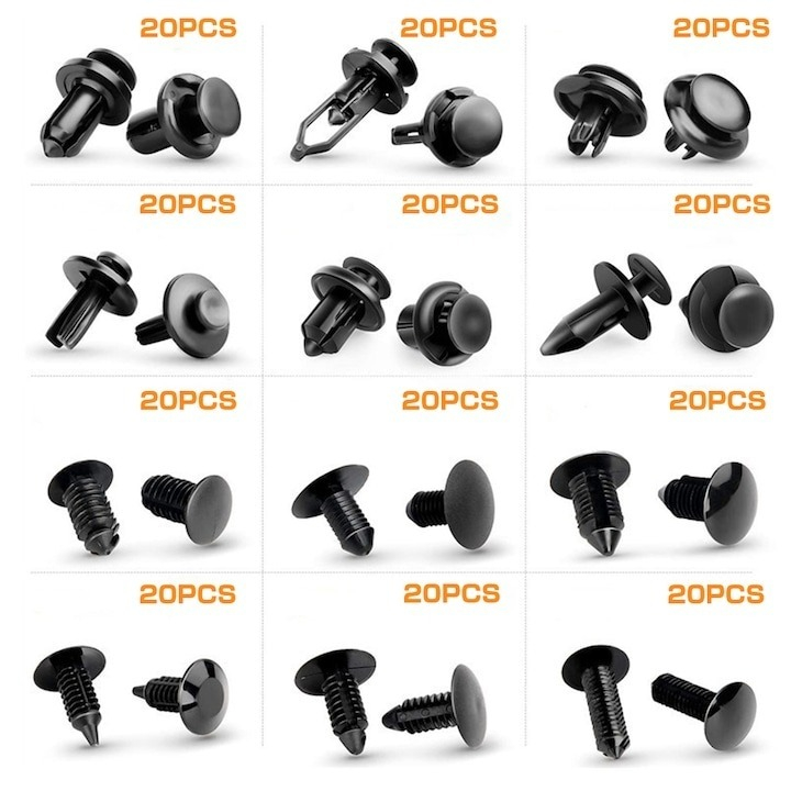 Set 240 clipsuri/ cleme auto universale de fixare, 12 dimensiuni diferite [3]