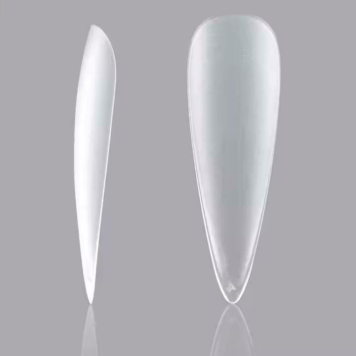 Set 240 tipsuri pentru unghii, ABS, flexibile, durabile, 5 marimi diferite, transparent, cutie depozitare [5]