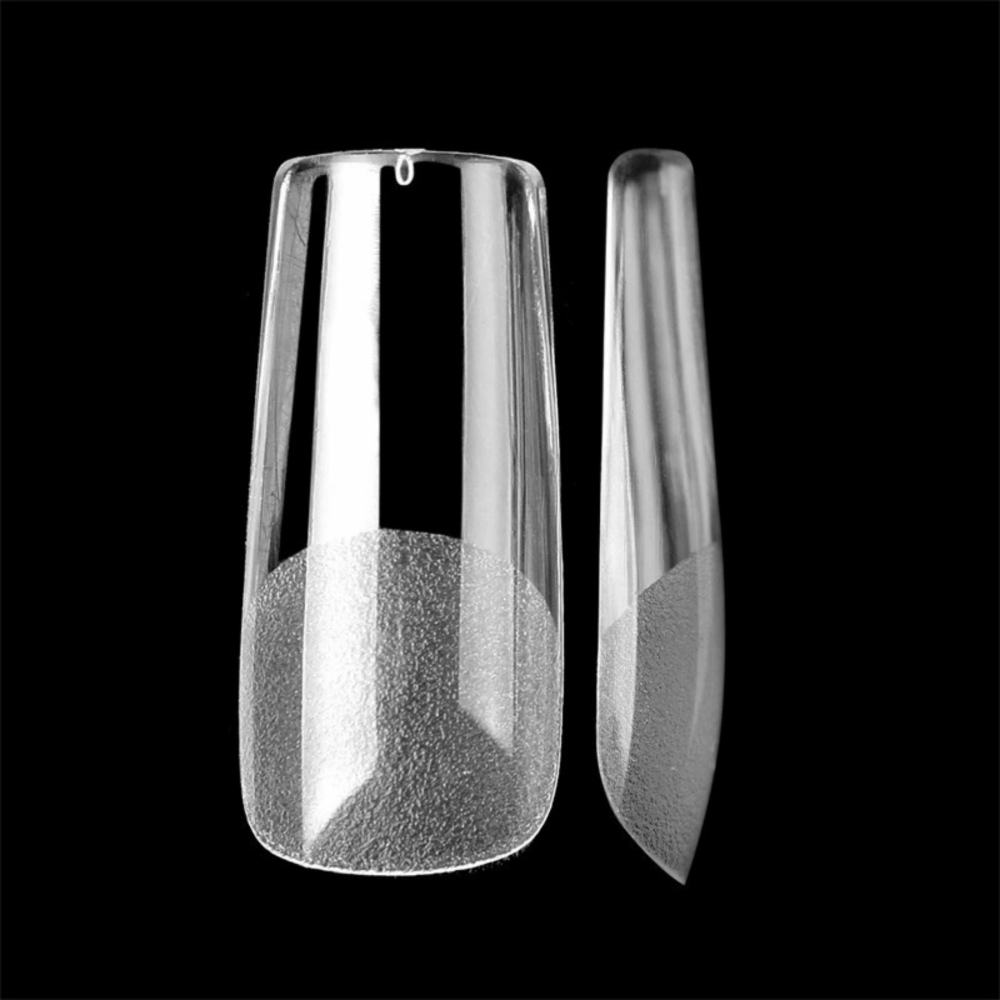 Set 240 tipsuri pentru unghii, forma patrata, 12 dimensiuni diferite, mat, transparent, durabil, cutie depozitare inclusa [8]