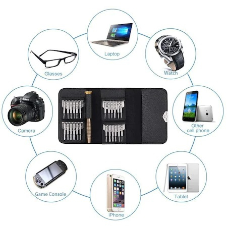 Set șurubelnițe de precizie multifuncționale 25in1 cu husa depozitare inclusa [7]