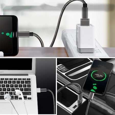 Set 2x Adaptor mini USB tip C la USB, viteza rapida de transfer - Negru [4]