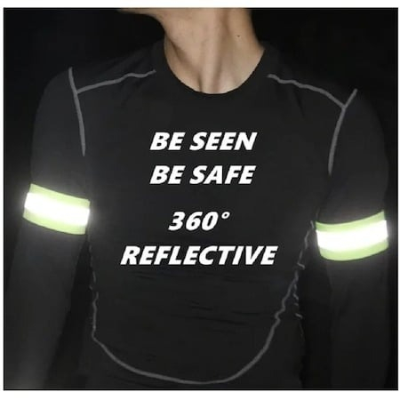 Set 2x Banda reflectorizanta, galbena cu sistem autoblocare, 40 x 3 cm [3]