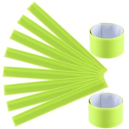 Set 2x Banda reflectorizanta, galbena cu sistem autoblocare, 40 x 3 cm [5]