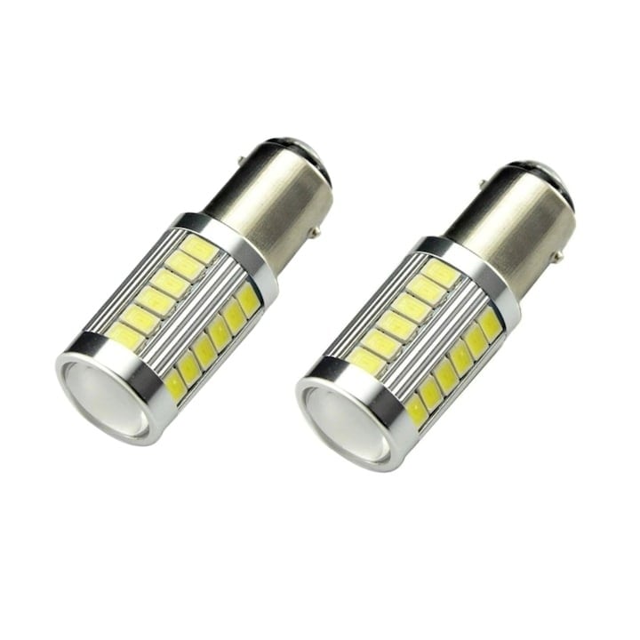 Set 2x Bec LED universal, auto BA15D, pentru bord, interior, numar, diverse