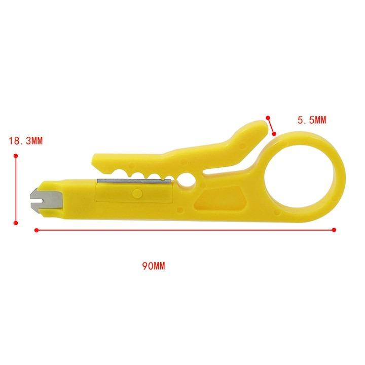 Set 2x Cutit cleste universal pentru taierea si dezizolarea cablurilor retea LAN RJ 11,RJ 45 [4]