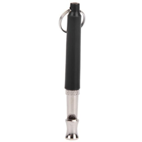 Set 2x Fluier de dresaj pentru caini, lungime 8 cm, metal/plastic, negru/argintiu [5]
