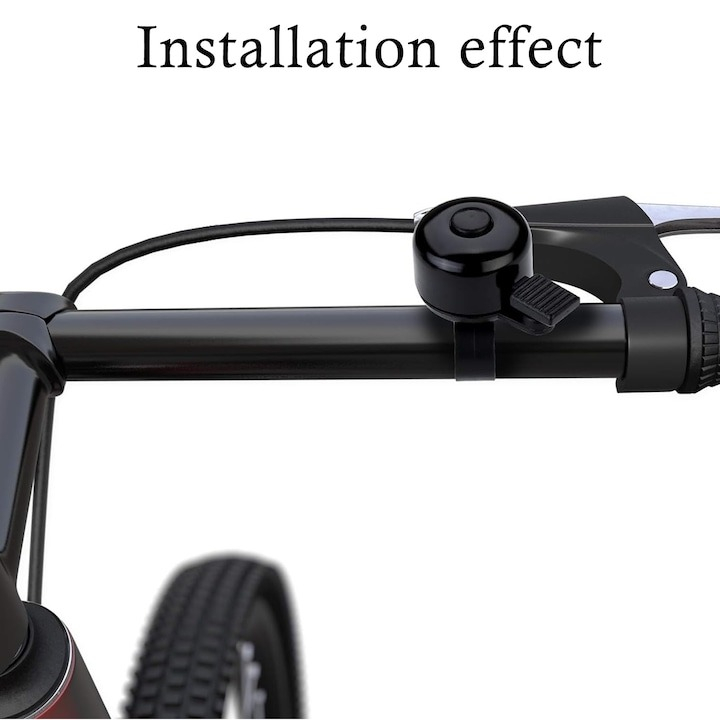 Set 2x Mini sonerie pentru bicicleta din aluminiu,diametru 34 mm - Negru [4]