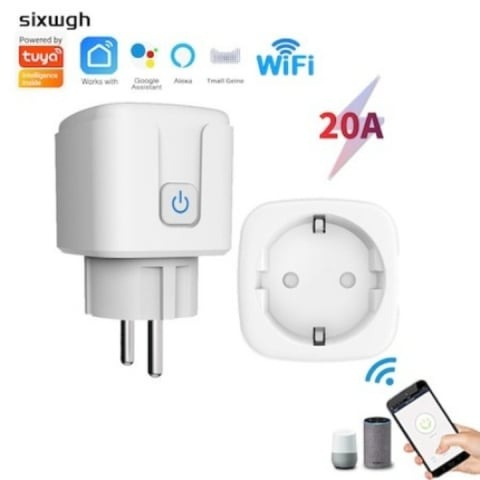 Set 2x Priza inteligenta WiFi,20 Ah, Monitorizare consum energie, conectare Alexa si Google Assistant, Alb [4]