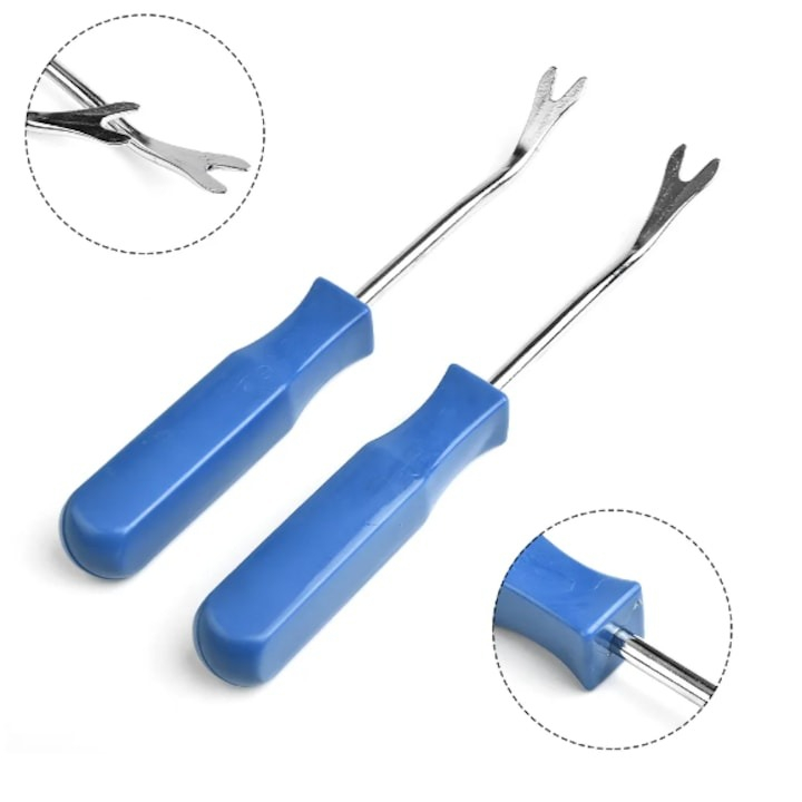 Set 2x Surubelnita universala, extractor metalic pentru clipsuri auto si diverse, albastru [4]