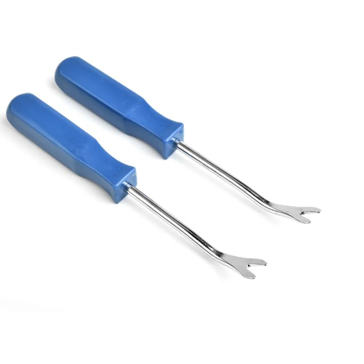Set 2x Surubelnita universala, extractor metalic pentru clipsuri auto si diverse, albastru