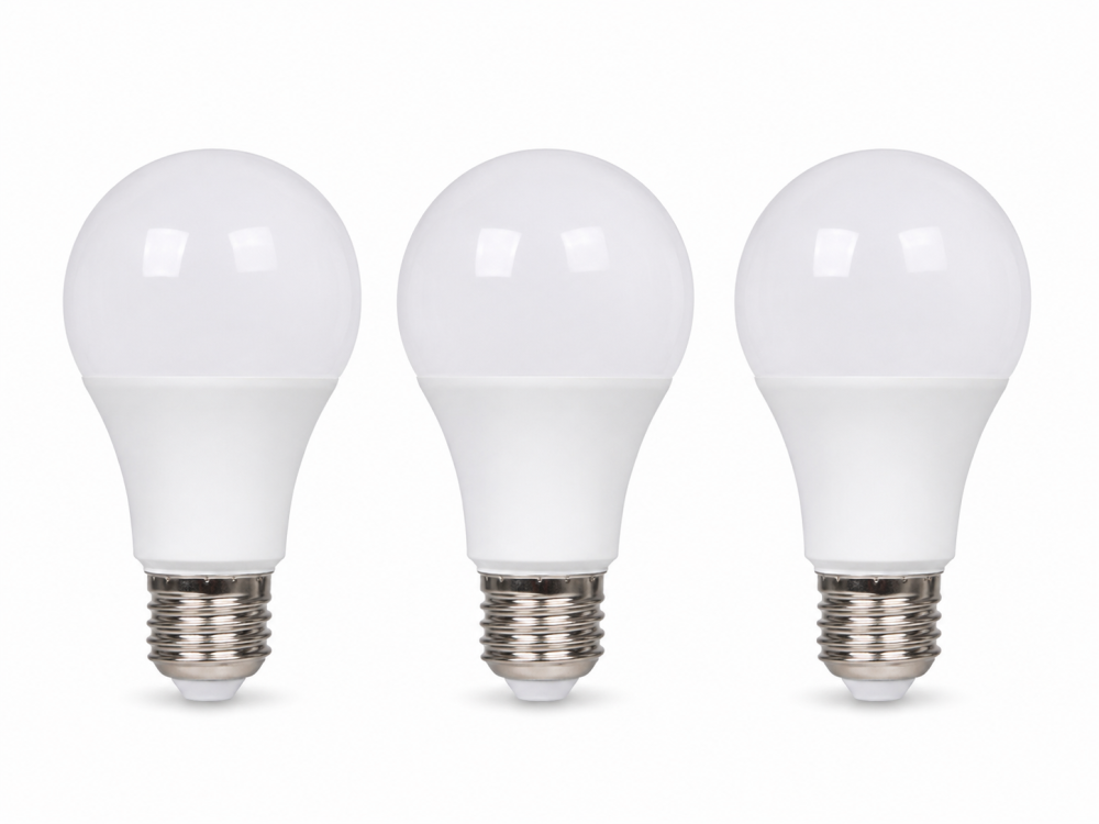 Set 3 becuri LED E27 5W, lumina alb cald, consum redus de energie, iluminare uniforma pentru locuinta, birou si spatii comerciale [2]