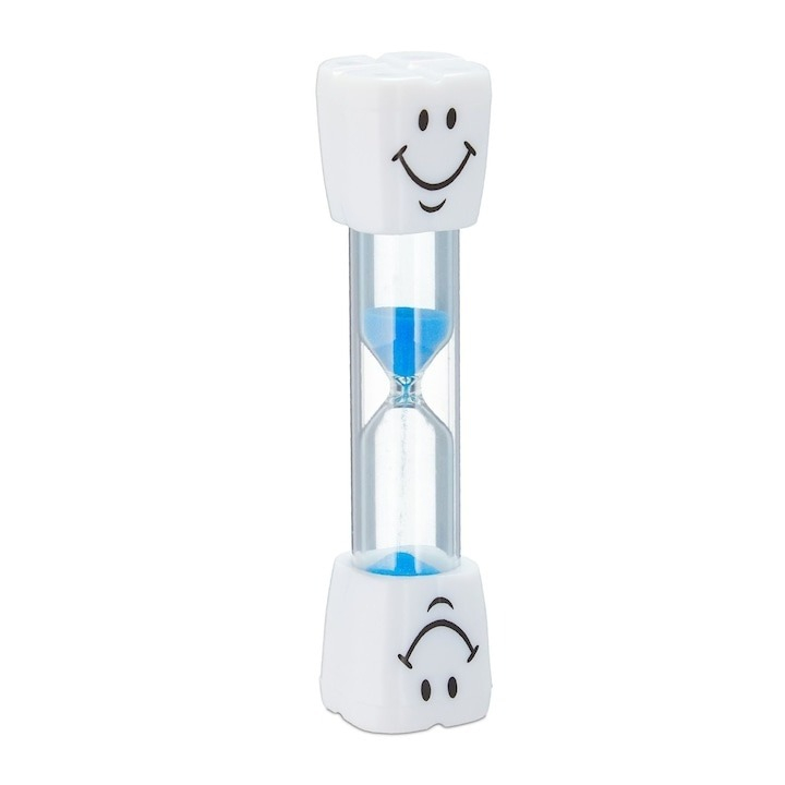 Set 3 clepsidre pentru perierea dintilor, 3 minute, 10 x 2.5 cm, albastru [5]