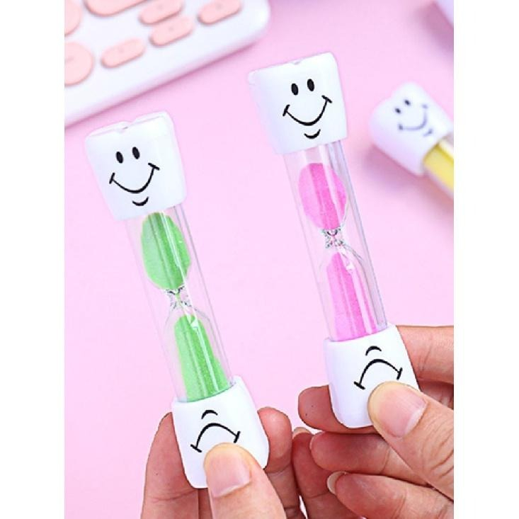 Set 3 clepsidre pentru perierea dintilor, 3 minute, 10 x 2.5 cm, albastru/roz/verde [5]