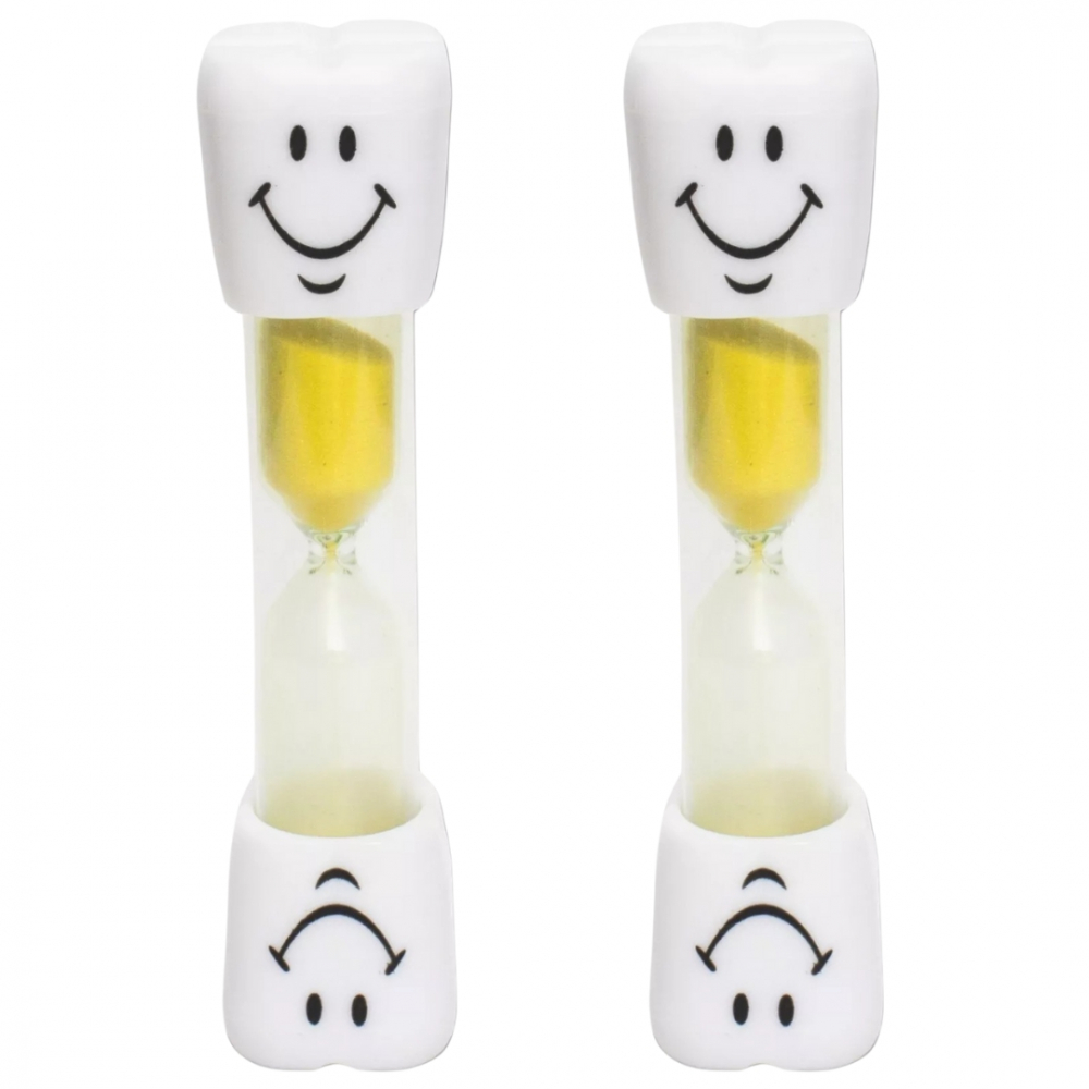 Set 3 clepsidre pentru perierea dintilor, 3 minute, 10 x 2.5 cm, galben [2]