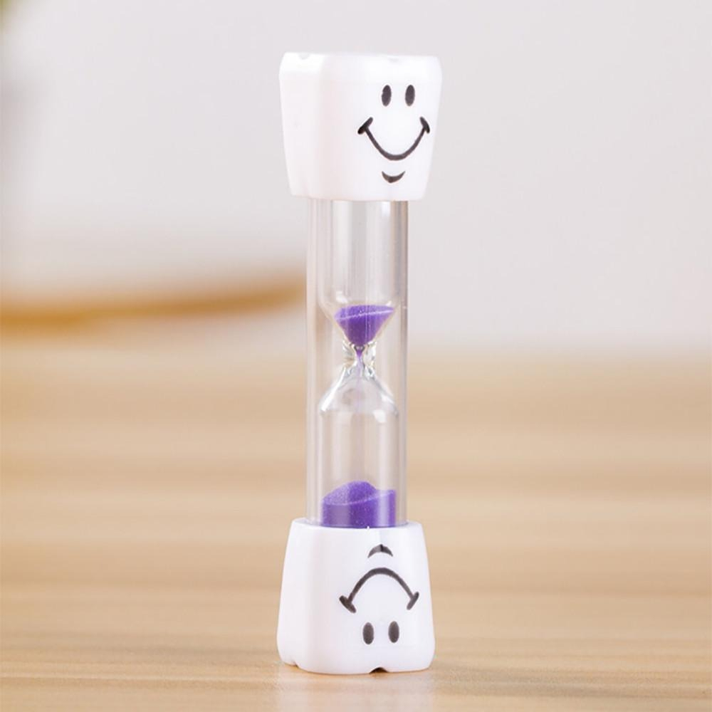 Set 3 clepsidre pentru perierea dintilor, 3 minute, 10 x 2.5 cm, galben/roz/mov [3]
