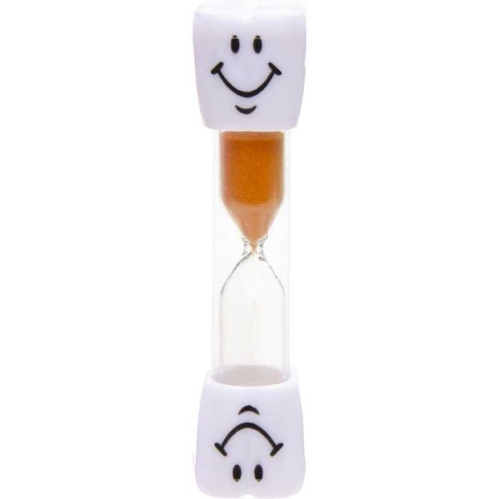 Set 3 clepsidre pentru perierea dintilor, 3 minute, 10 x 2.5 cm, portocaliu/mov/galben [7]