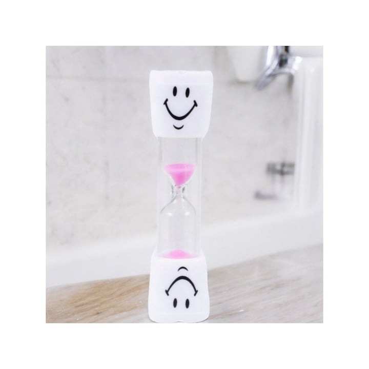 Set 3 clepsidre pentru perierea dintilor, 3 minute, 10 x 2.5 cm, roz [4]
