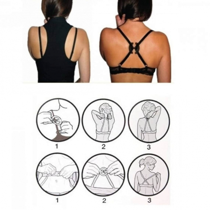 Set 3 clipsuri plastic de prindere sutien (alb,negru,bej) [5]