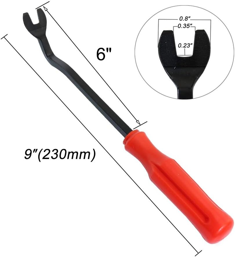 Set 3 extractoare metalice universale pentru demontare clipsuri interior auto, 3 marimi, 4",6",8" - Multicolor [7]