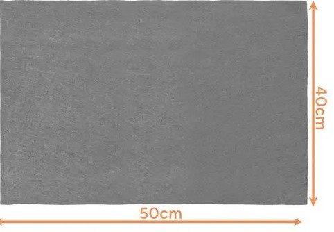 Set 3 lavete gri 40 x 50 cm din microfibra, absorbante, lavabile si reutilizabile [2]