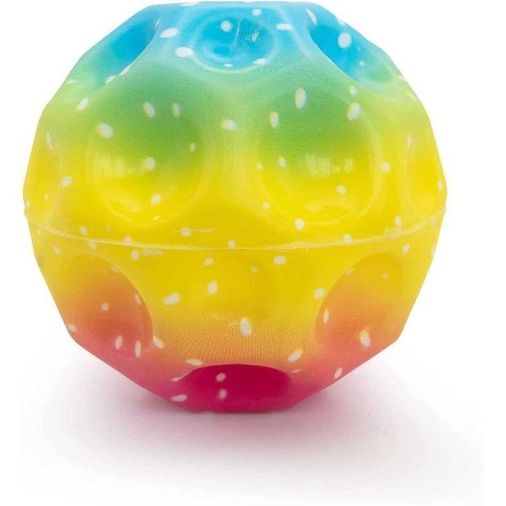 Set 3 mingi antistres multicolor 6 cm, jucarii senzoriale din poliuretan moale, modele saltarete pentru distractie, relaxare, stimulare tactila si antrenarea mainilor [4]