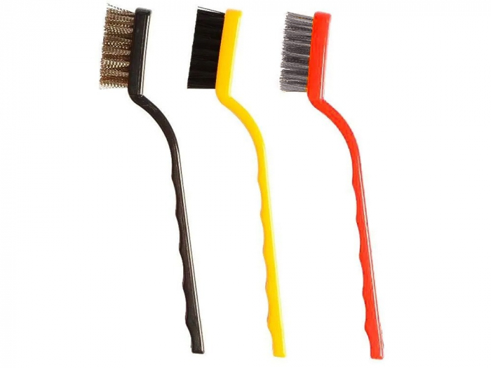 Set 3 mini perii de sarma pentru indepartarea murdariei si a ruginii din suprafete greu accesibile [4]