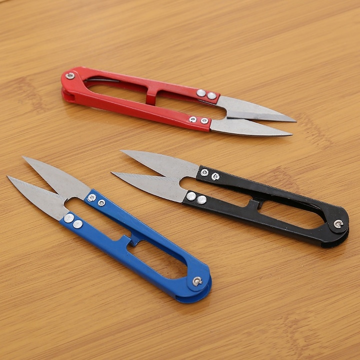 Set 3 taietoare compacte pentru croitorie 10 cm, foarfeci pentru ata, broderie, quilting, tricotat si proiecte handmade [6]