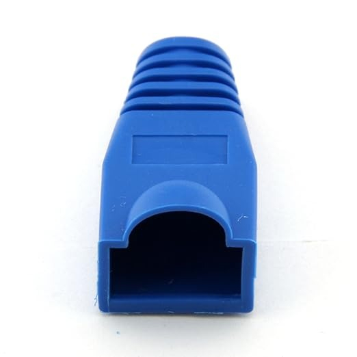 Set 30 x mufa + manson de protectie, RJ45, CAT5 CAT6, 8 pini 8P8C, albastru [6]