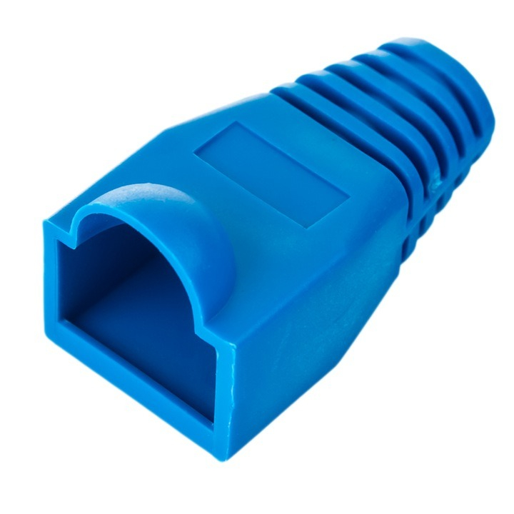 Set 30 x mufa + manson de protectie, RJ45, CAT5 CAT6, 8 pini 8P8C, albastru [9]