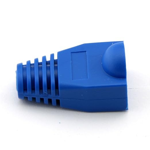 Set 30 x mufa + manson de protectie, RJ45, CAT5 CAT6, 8 pini 8P8C, albastru [5]