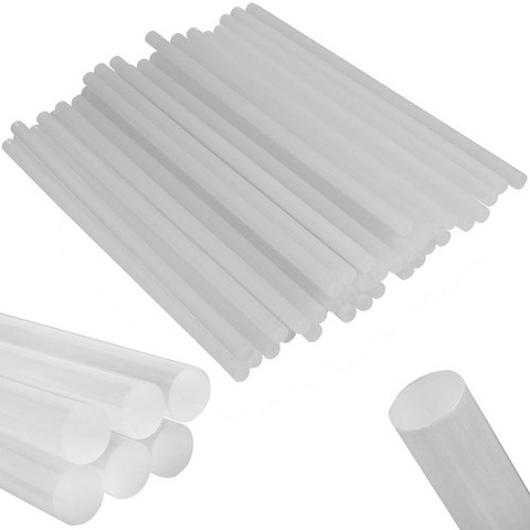 Set 36 batoane, rezerve pentru pistol de lipit, reparatii, proiecte DIY, 300 x 11 mm, 1 kg, alb [8]