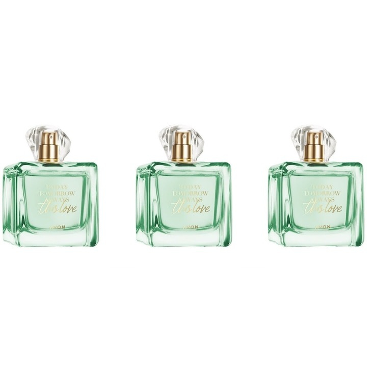 Set 3x Apa de parfum TTA Today This Love, pentru Ea, 100 ml, Avon [2]