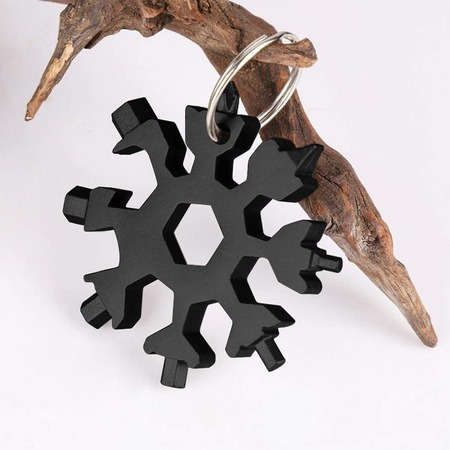 Set 3x Surubelnita multifunctionala,18 in1, Model fulg de nea 6x6 cm - Negru [3]