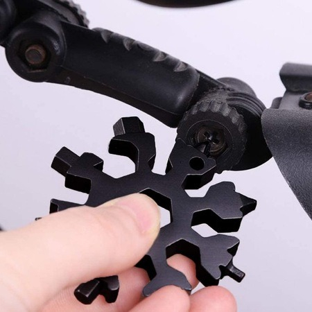Set 3x Surubelnita multifunctionala,18 in1, Model fulg de nea 6x6 cm - Negru [2]