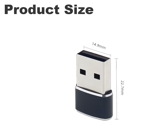 Set 4 adaptoare OTG, negru 22.7 x 14.9 mm, USB-A 2.0 la USB-C, transfer date pana la 480 Mbps si incarcare, carcasa din aluminiu [3]